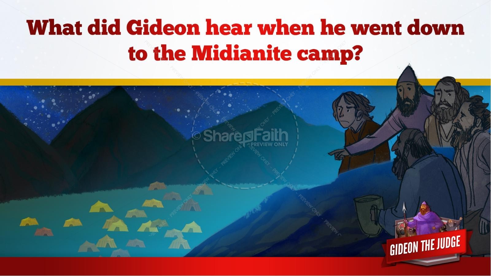 Judges 6 Gideon and the 300 Kids Bible Lesson Thumbnail 54