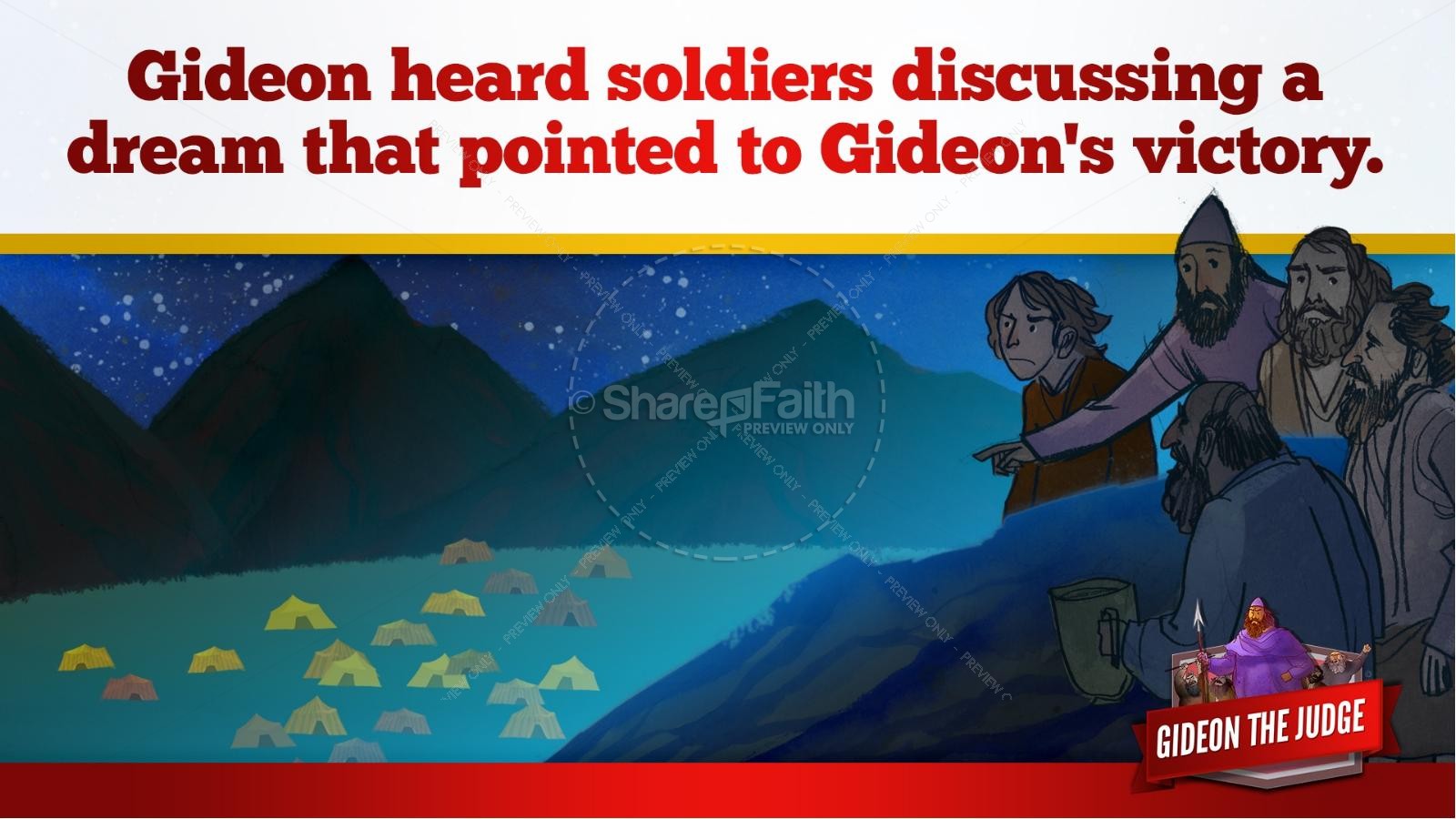 Judges 6 Gideon and the 300 Kids Bible Lesson | slide 55