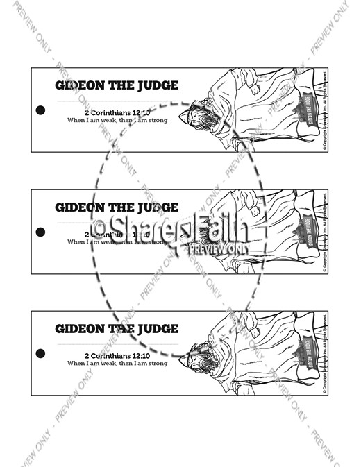 bible story of gideon coloring pages