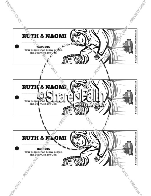 Ruth and Naomi Bible Bookmarks