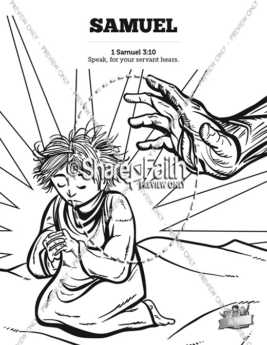 Samuel Bible Story Sunday School Coloring Pages Thumbnail Showcase