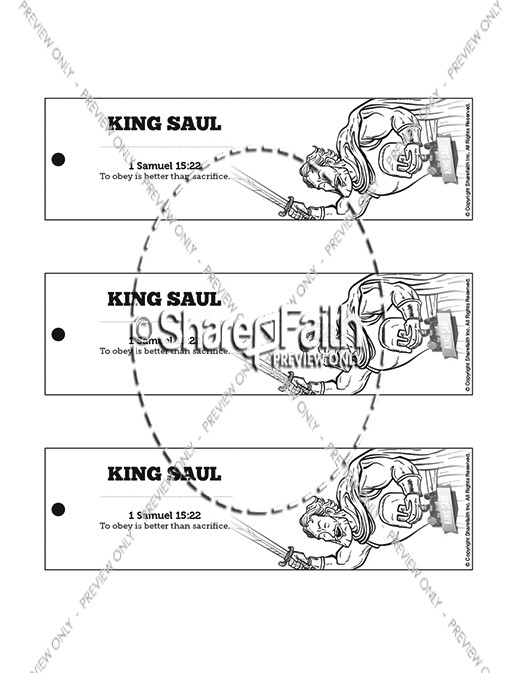 King Saul Bible Bookmarks Thumbnail Showcase