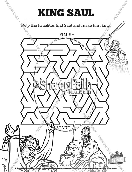 King Saul Bible Mazes Thumbnail Showcase