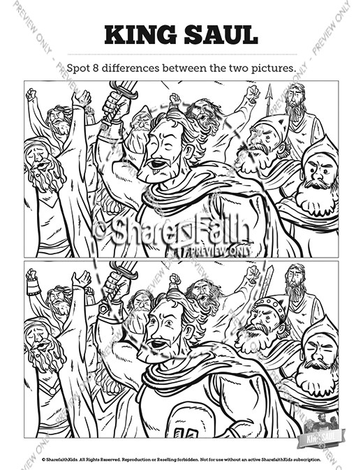 david and king saul coloring pages