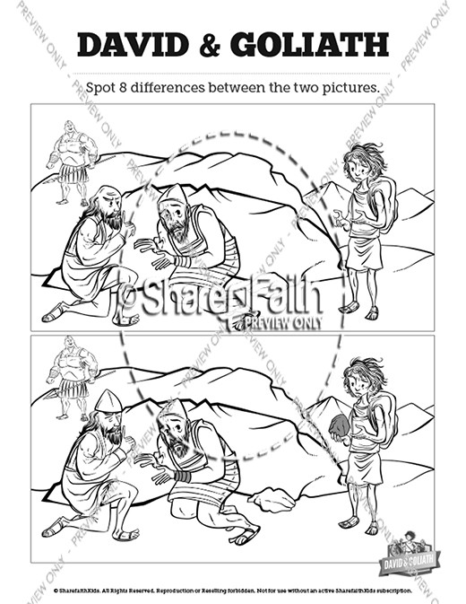 David and Goliath Kids Spot The Difference | Clover Media