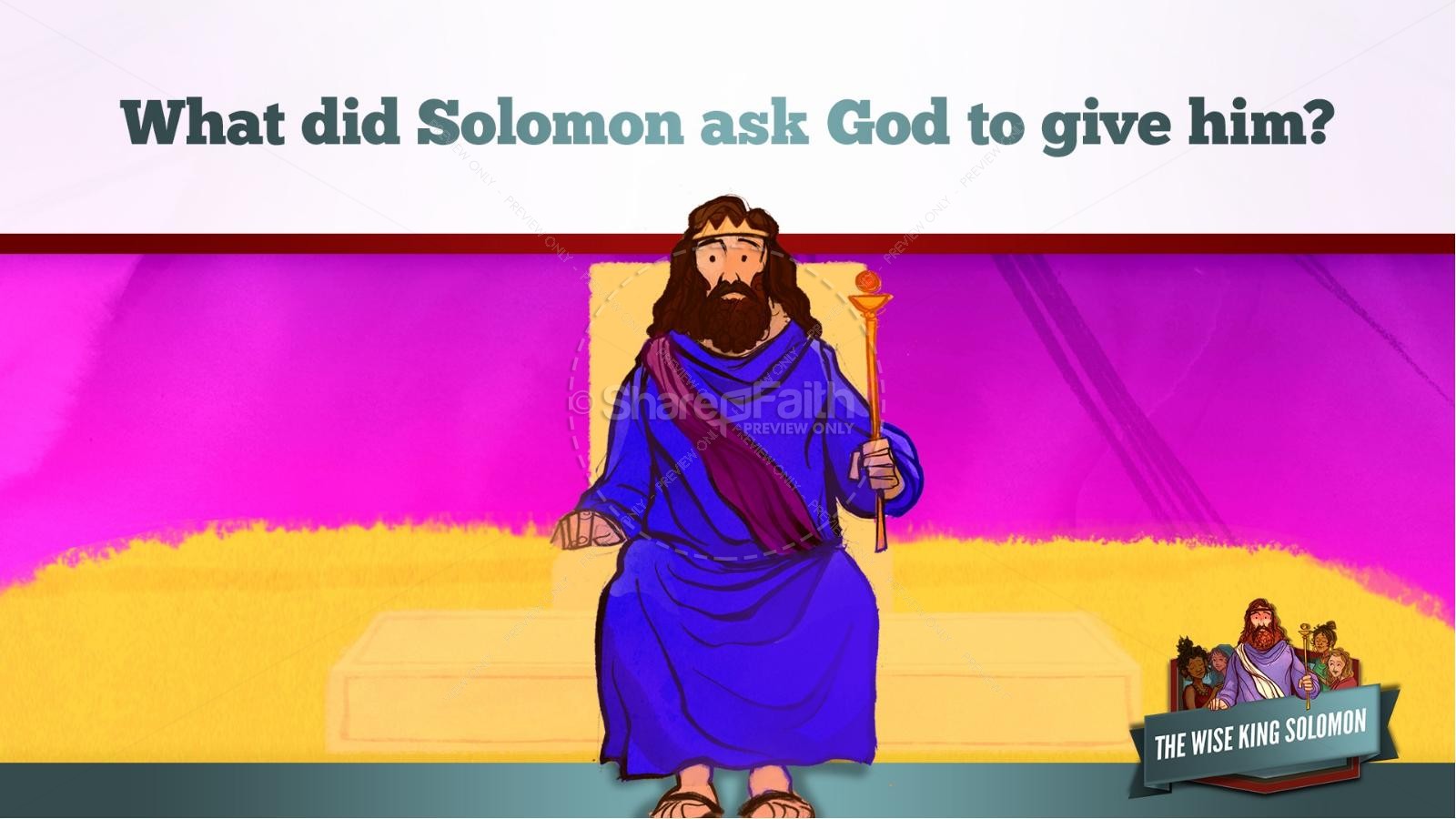 The Wisdom of Solomon Kids Bible Story | slide 25