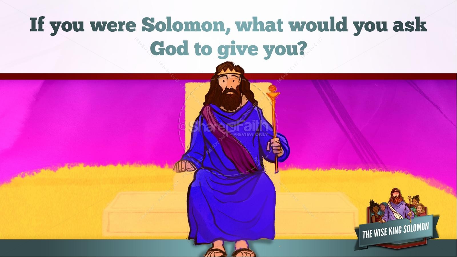 The Wisdom of Solomon Kids Bible Story | slide 27