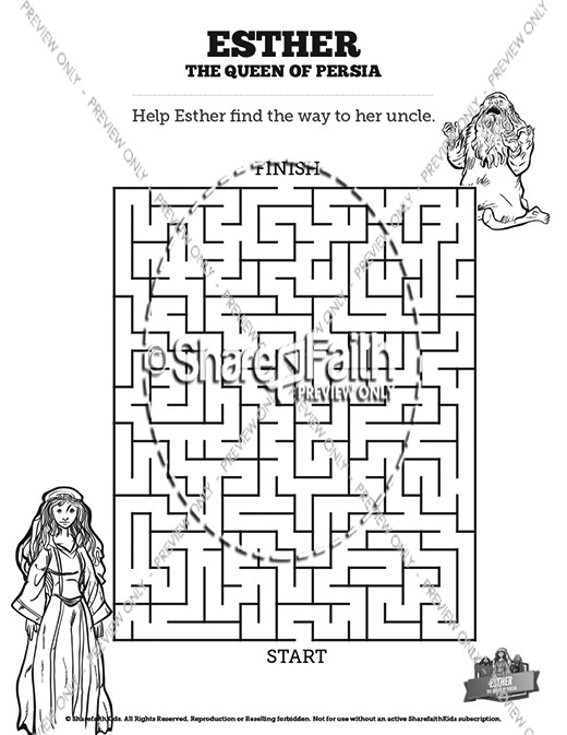 Queen Esther Bible Mazes Thumbnail Showcase