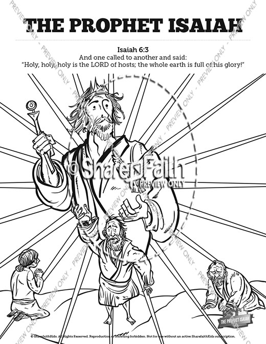 The Prophet Isaiah Sunday School Coloring Pages Thumbnail Showcase