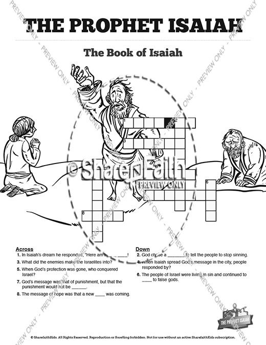 The Prophet Isaiah Sunday School Crossword Puzzles Thumbnail Showcase