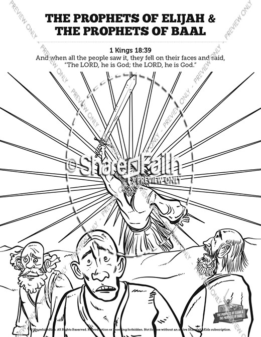 Elijah The Prophet 1 Kings 18 Sunday School Coloring Pages Thumbnail Showcase