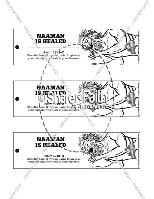 Naaman The Leper 2 Kings 5 Bible Bookmarks Thumbnail Showcase