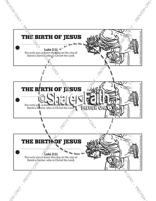 The Birth of Jesus Bible Bookmarks Thumbnail Showcase