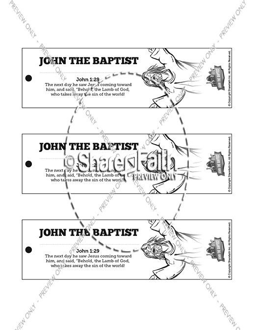 John The Baptist Bible Bookmarks Thumbnail Showcase