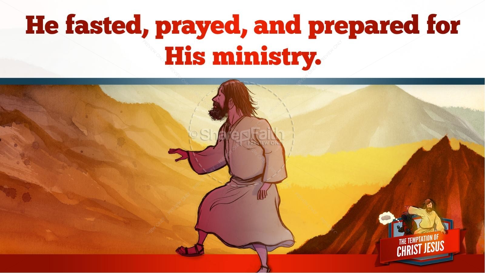 Matthew 4 Jesus Tempted Kids Bible Story Clover Media