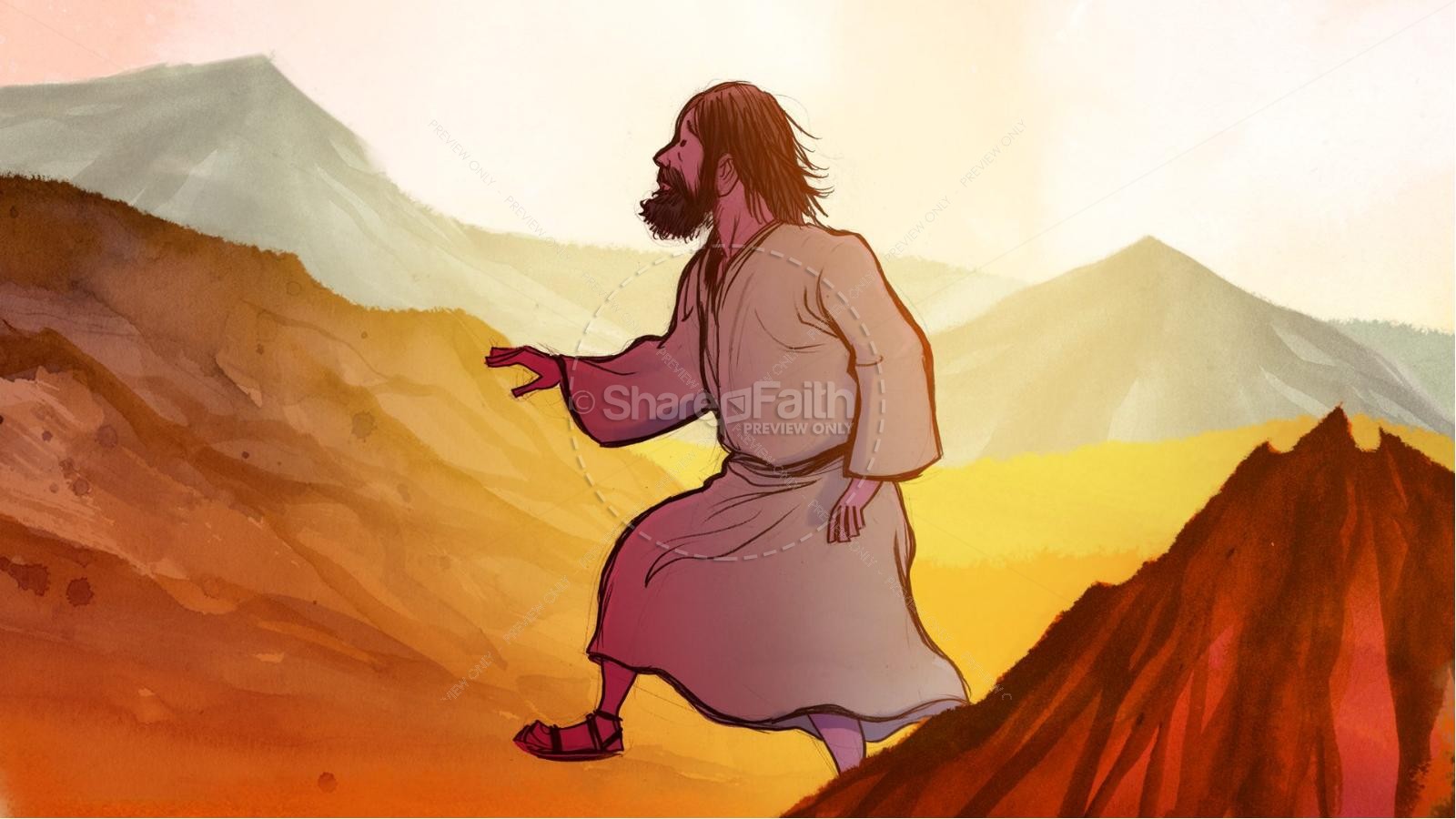 Matthew 4 Jesus Tempted Kids Bible Story Thumbnail 2