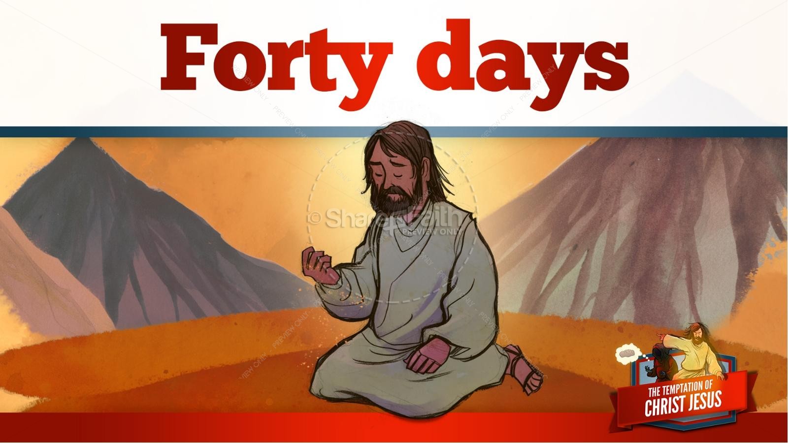 Matthew 4 Jesus Tempted Kids Bible Story