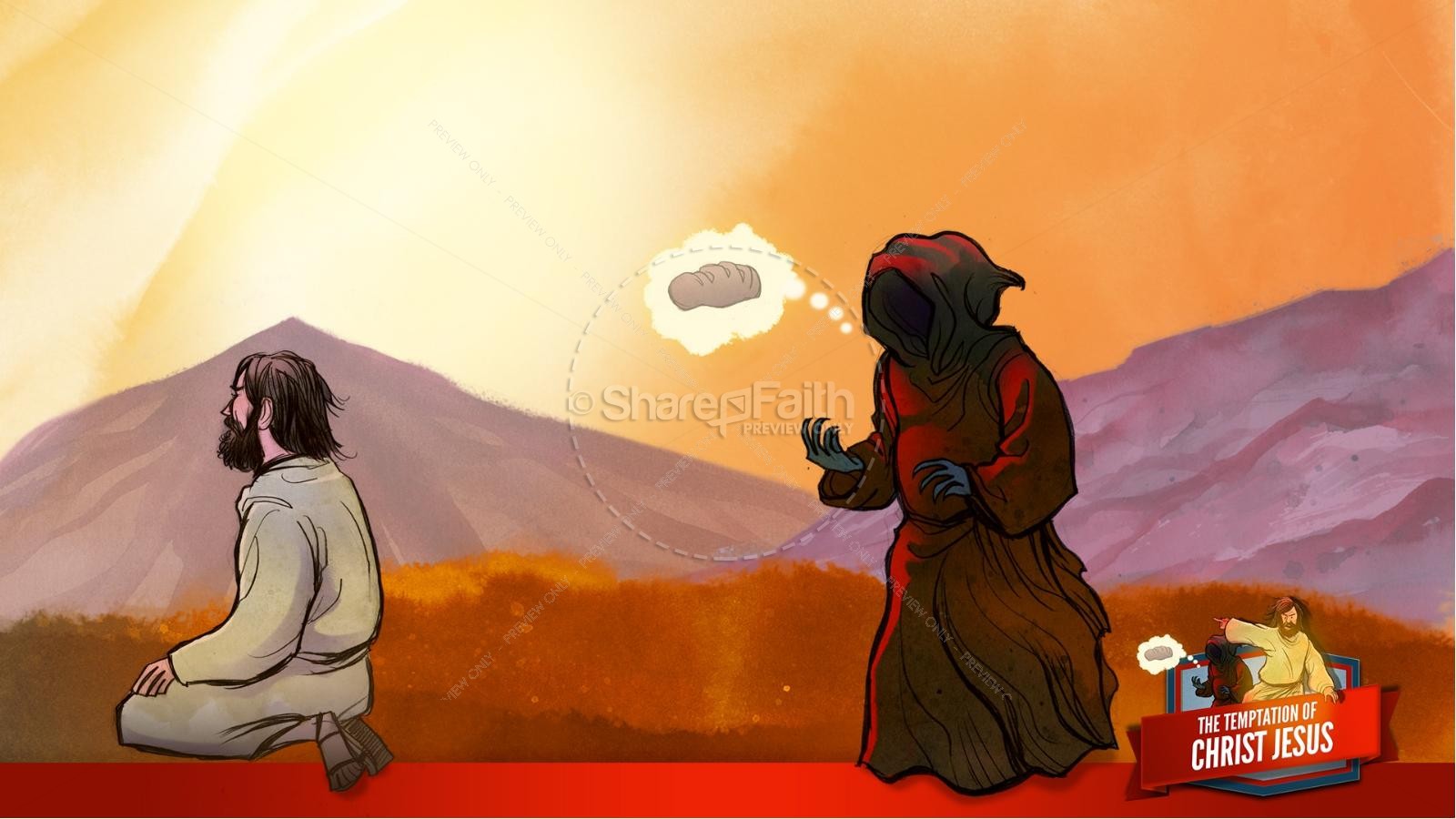 Matthew 4 Jesus Tempted Kids Bible Story Thumbnail 17