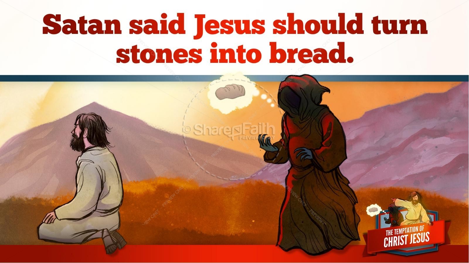 Matthew 4 Jesus Tempted Kids Bible Story Thumbnail 19