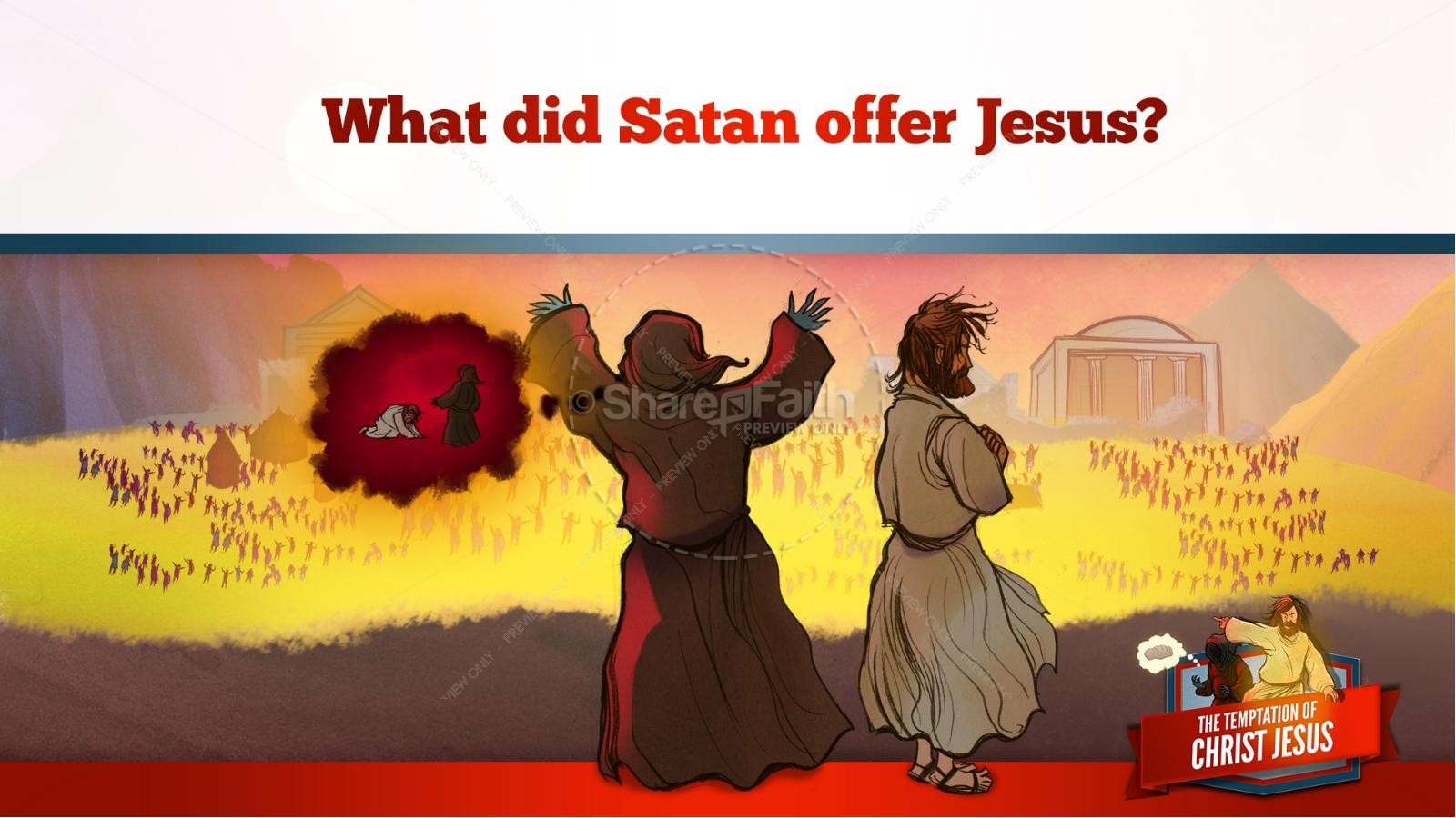 Matthew 4 Jesus Tempted Kids Bible Story | slide 26