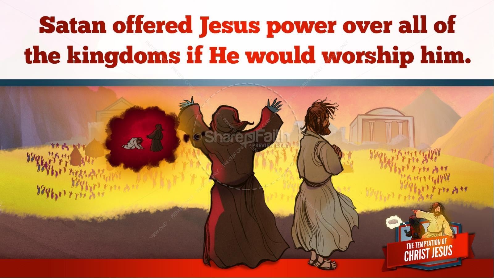 Matthew 4 Jesus Tempted Kids Bible Story Thumbnail 27