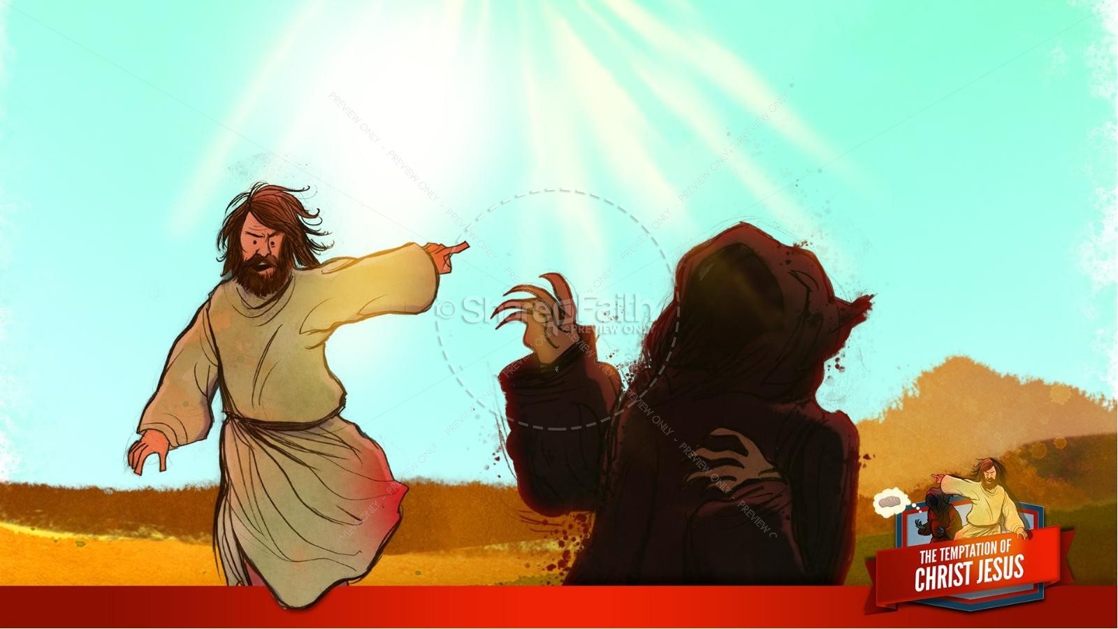 Matthew 4 Jesus Tempted Kids Bible Story Thumbnail 29