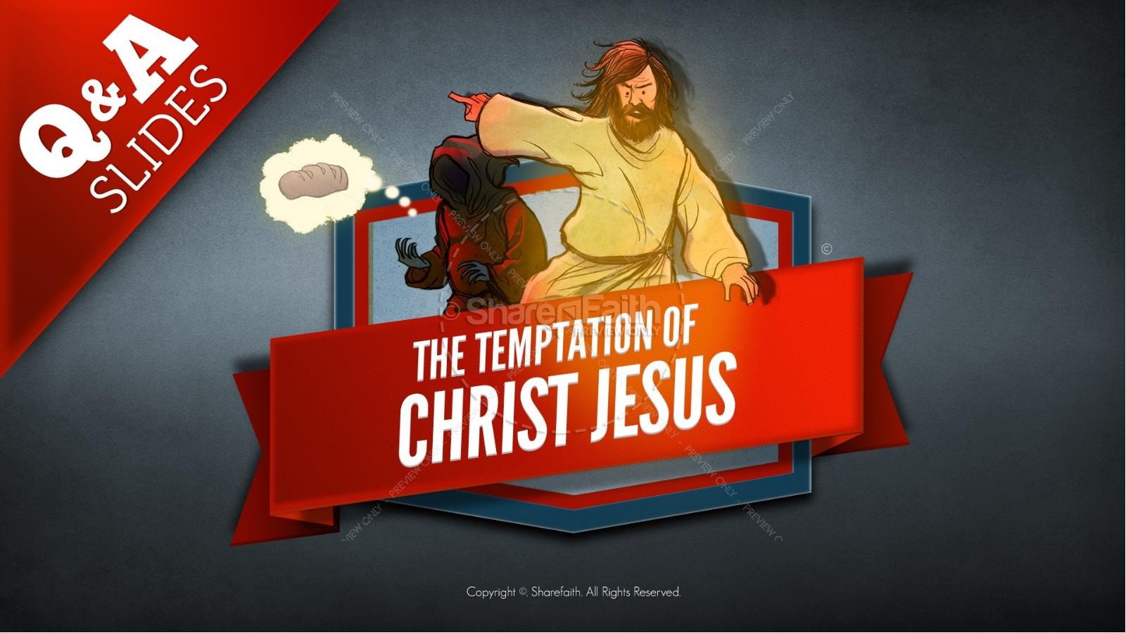 Matthew 4 Jesus Tempted Kids Bible Story | slide 8