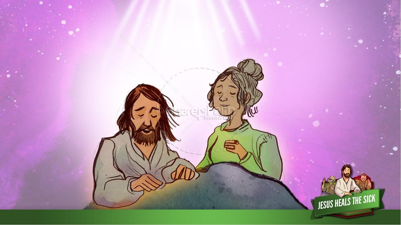 Jesus Heals The Sick Kids Bible Stories | slide 25