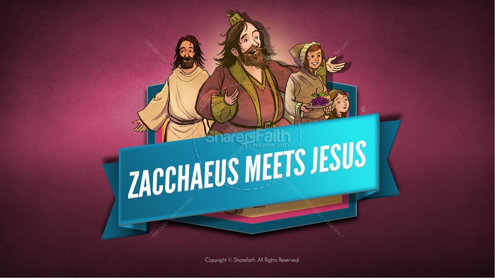 Luke 19 Story of Zacchaeus Kids Bible Lesson | slide 1