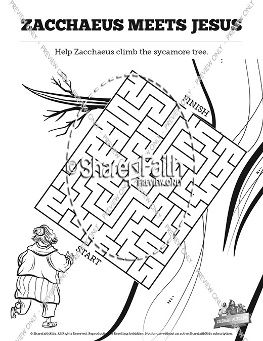 41 Coloring Pages Of Zacchaeus The Tax Collector  HD