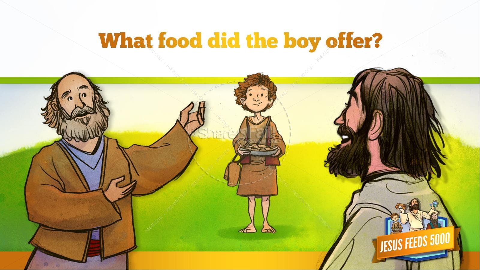 Jesus Feeds 5000 Kids Bible Story | slide 18
