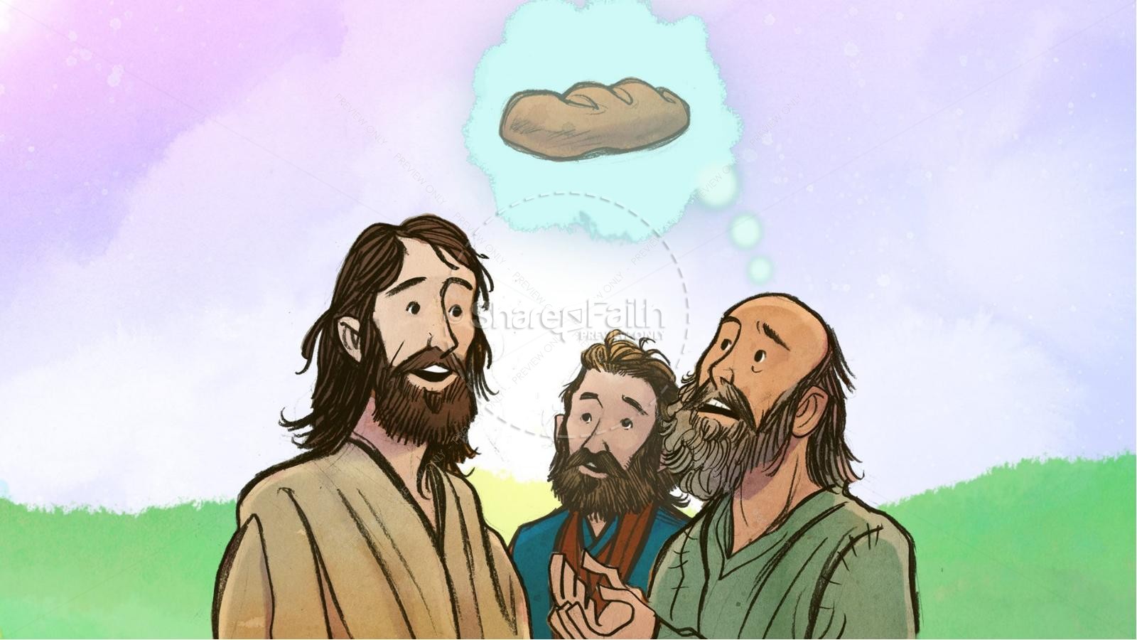 Jesus Feeds 5000 Kids Bible Story | slide 3