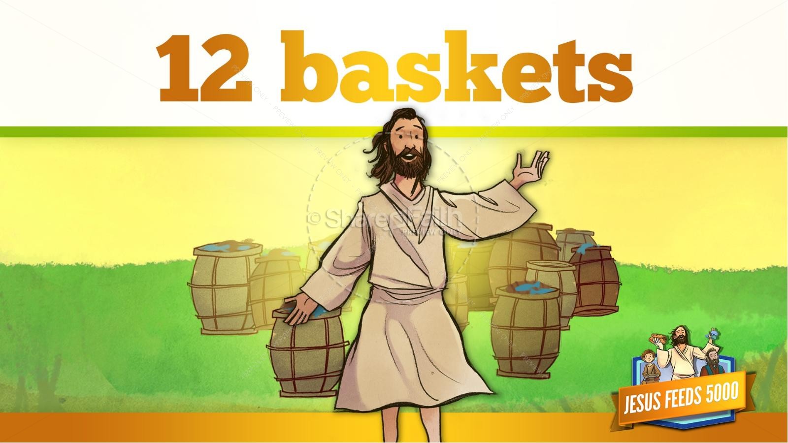 Jesus Feeds 5000 Kids Bible Story | slide 31
