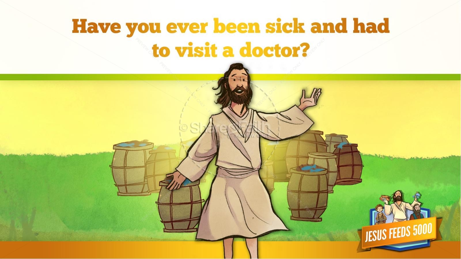 Jesus Feeds 5000 Kids Bible Story | slide 32