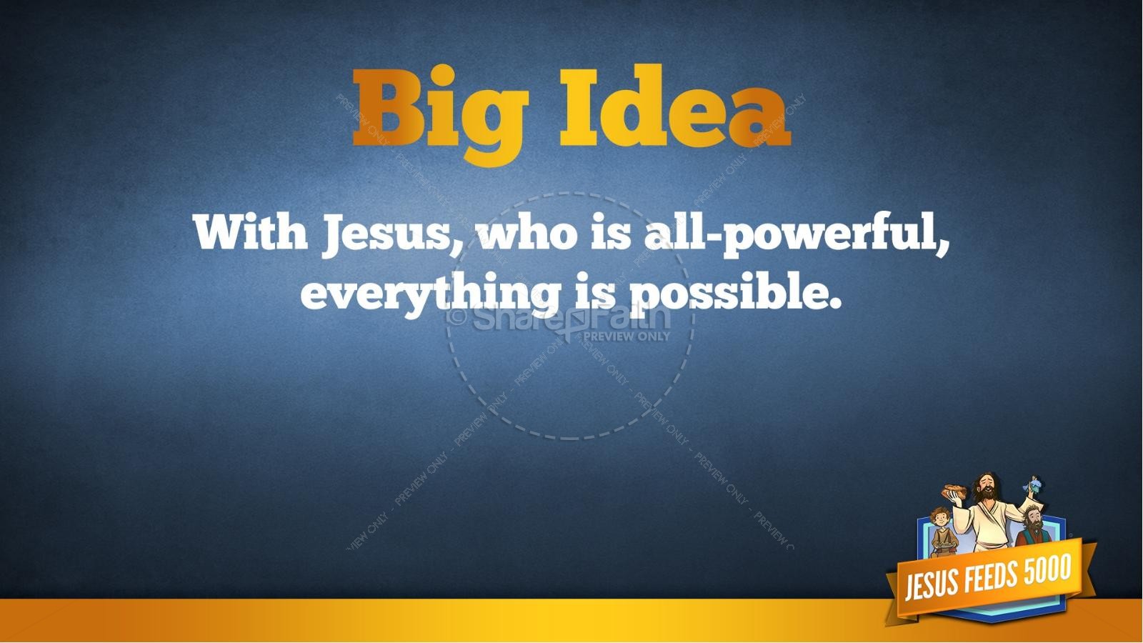 Jesus Feeds 5000 Kids Bible Story | slide 33