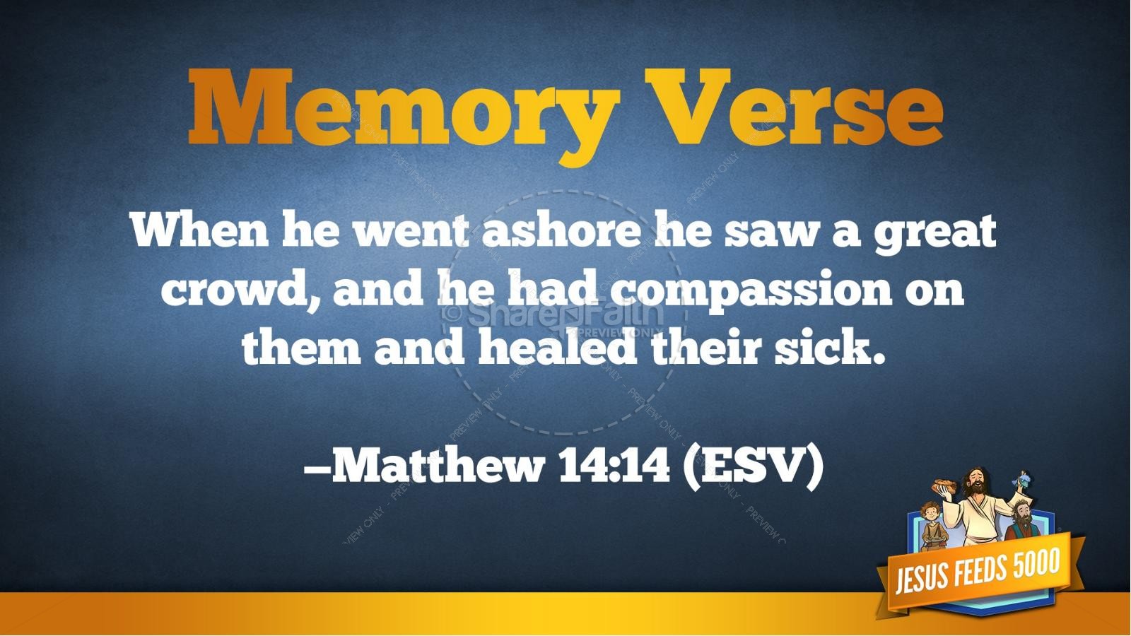 Jesus Feeds 5000 Kids Bible Story | slide 34