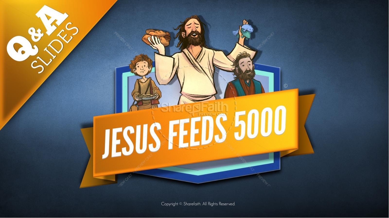 Jesus Feeds 5000 Kids Bible Story | slide 8