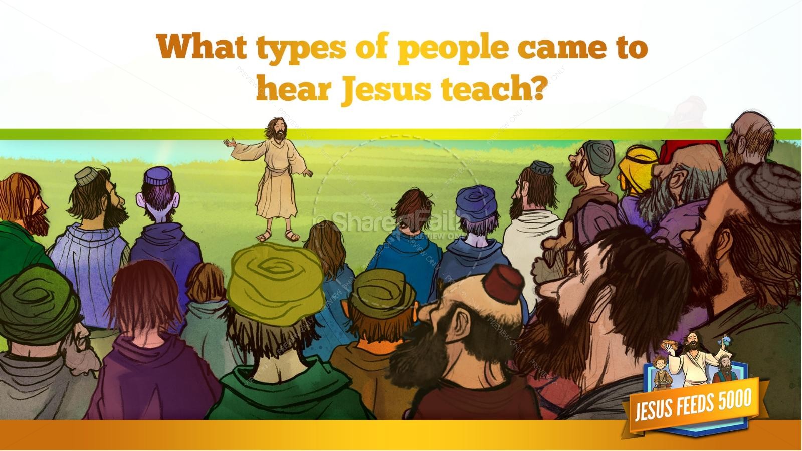Jesus Feeds 5000 Kids Bible Story | slide 10