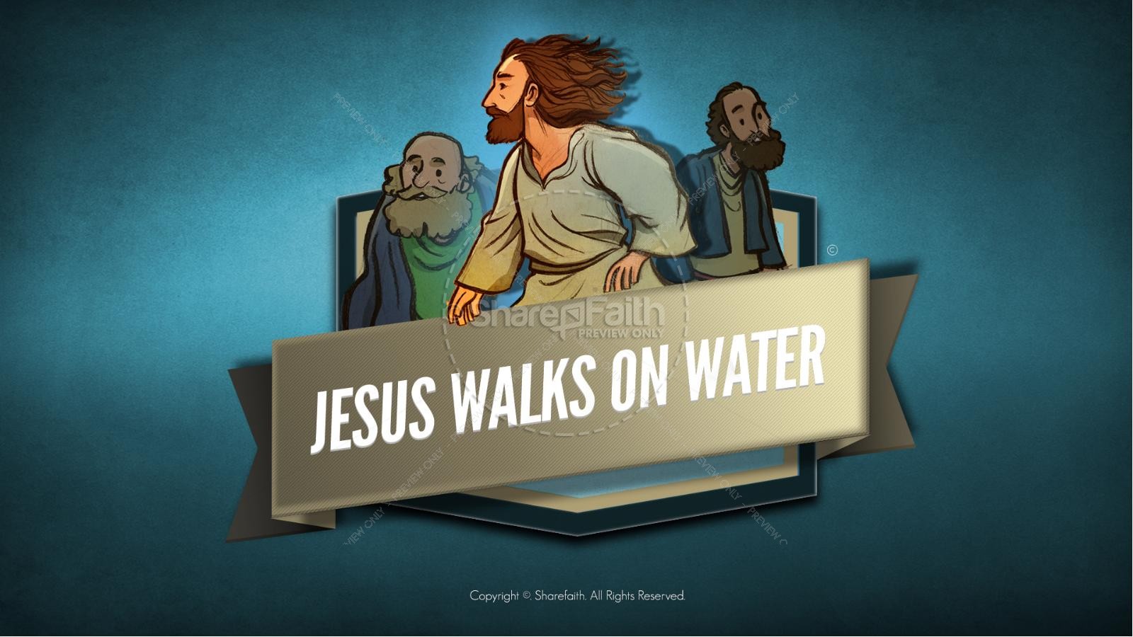 Jesus Walks On Water Kids Bible Story | slide 1