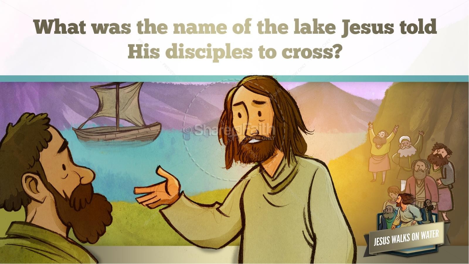 Jesus Walks On Water Kids Bible Story | slide 12