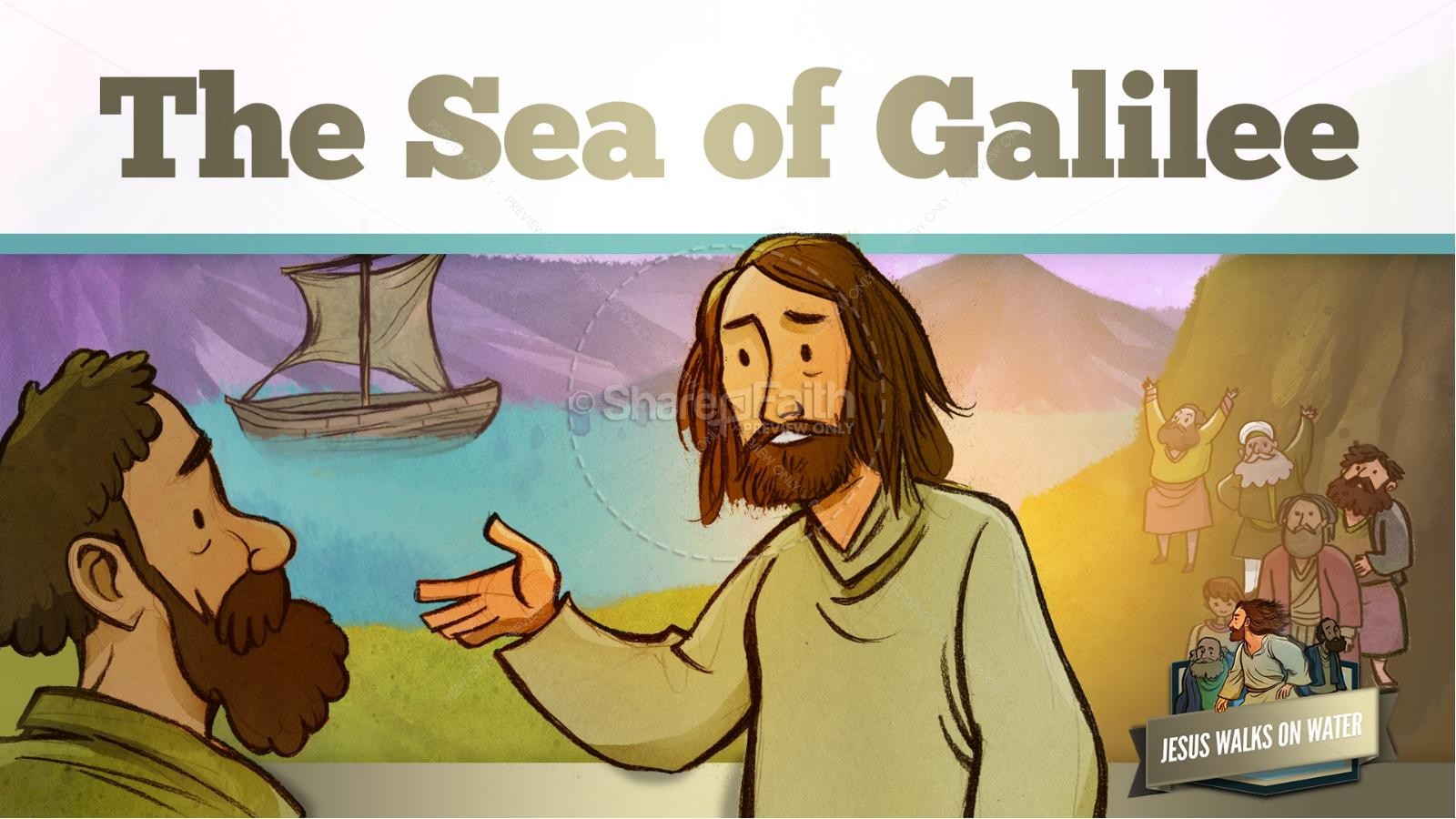 Jesus Walks On Water Kids Bible Story | slide 13