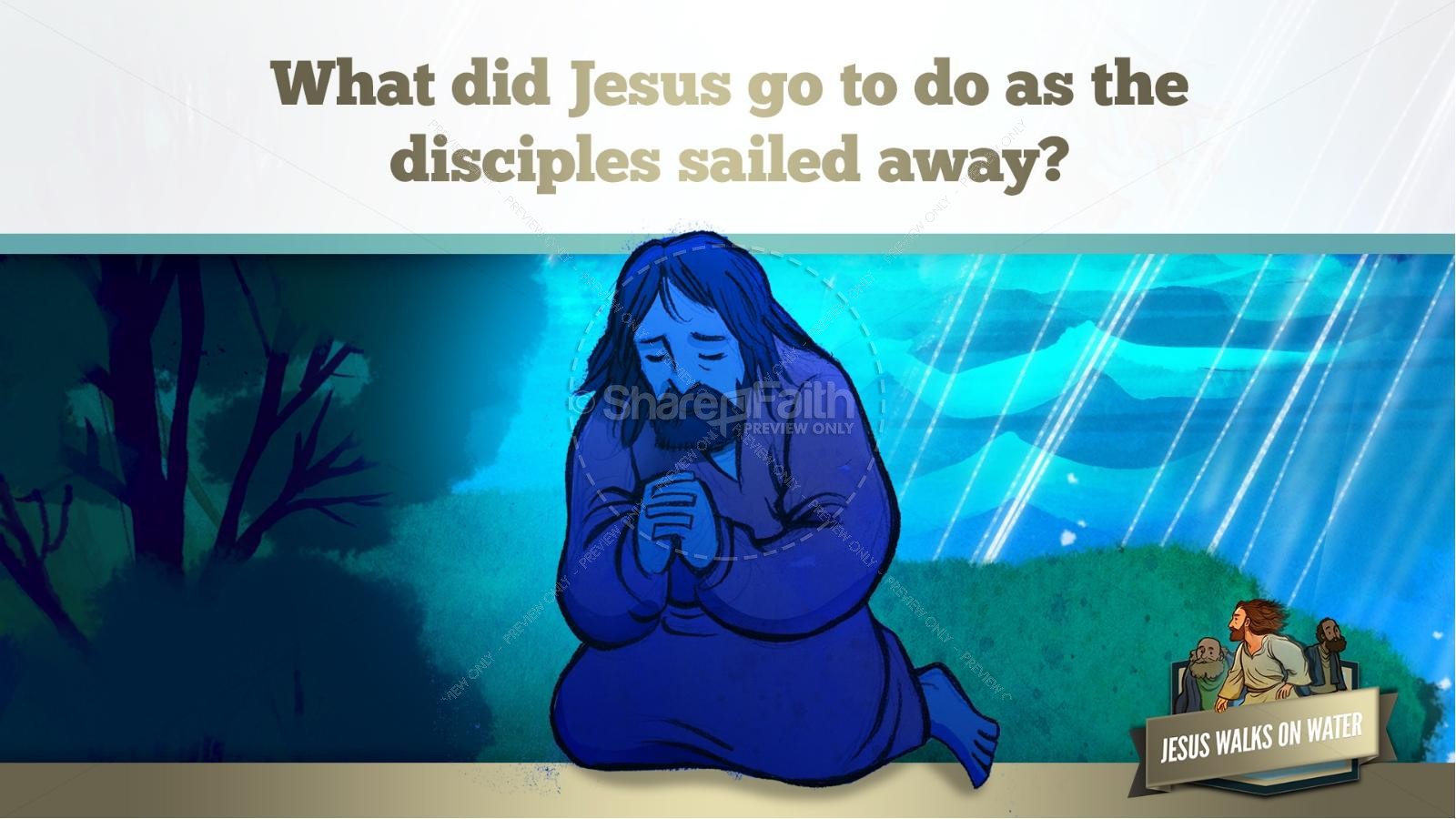 Jesus Walks On Water Kids Bible Story | slide 16