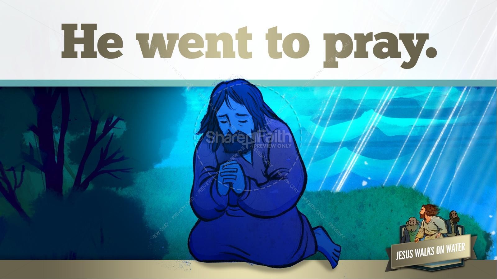 Jesus Walks On Water Kids Bible Story | slide 17