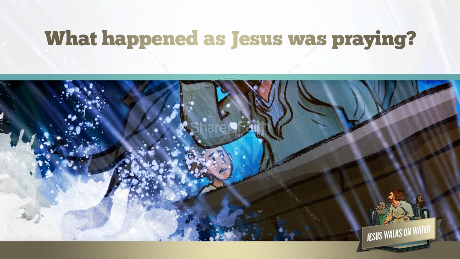 Jesus Walks On Water Kids Bible Story | slide 20