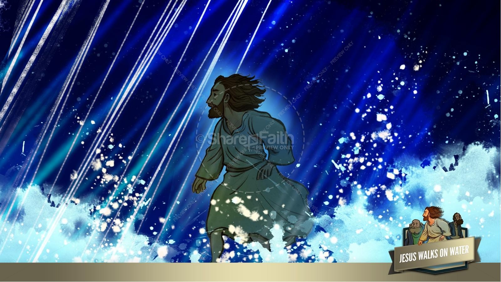 Jesus Walks On Water Kids Bible Story | slide 23