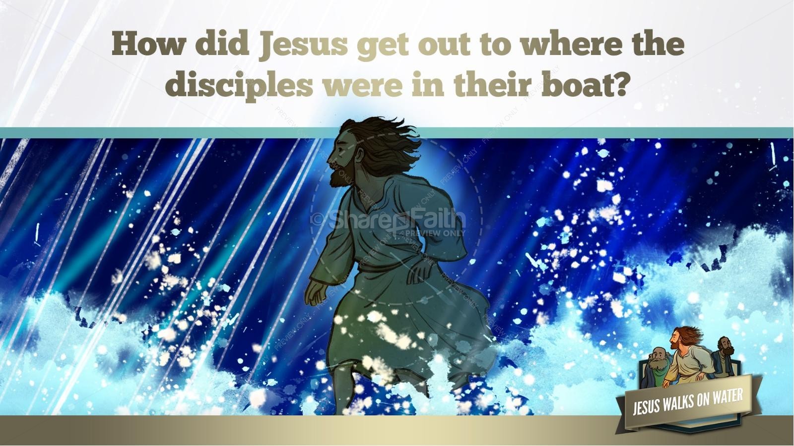 Jesus Walks On Water Kids Bible Story | slide 24