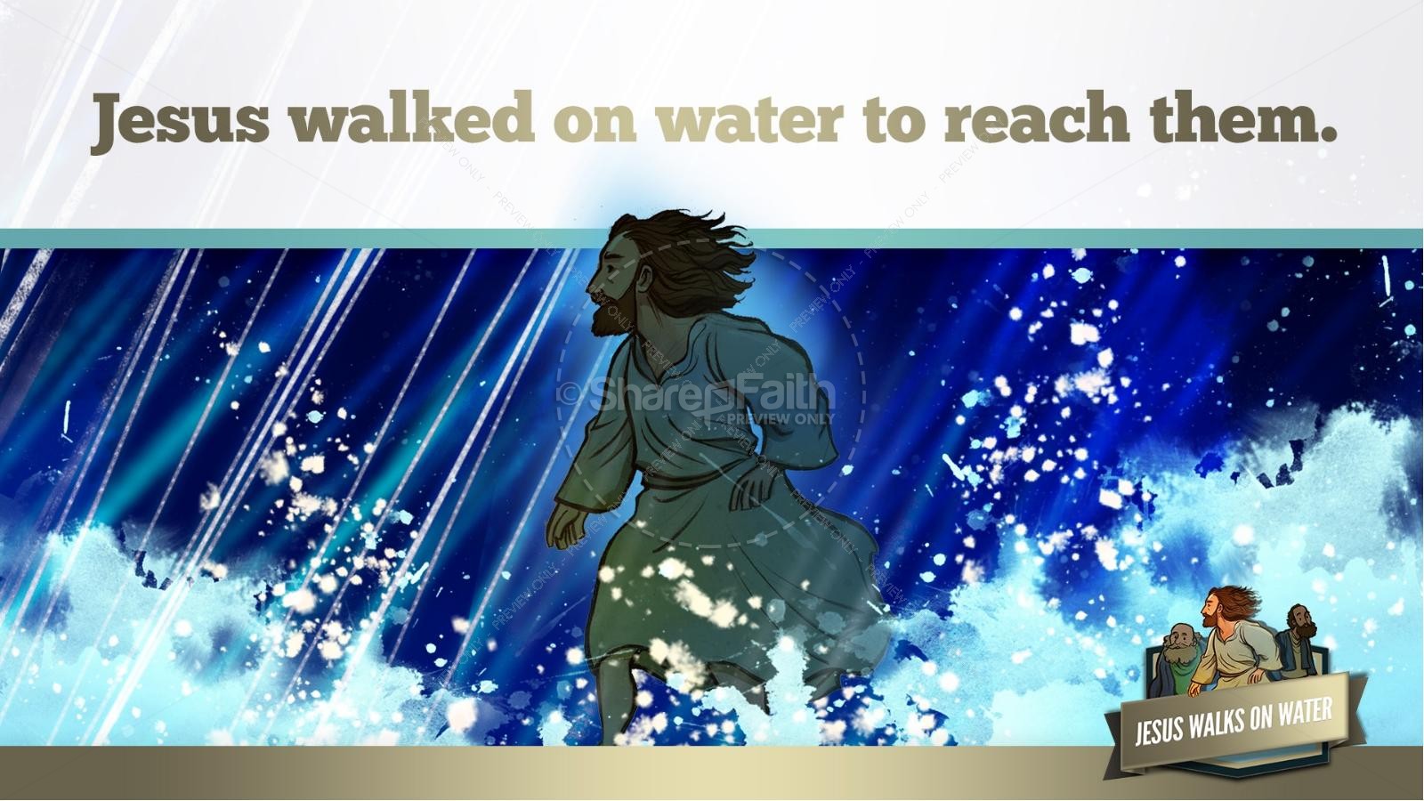 Jesus Walks On Water Kids Bible Story | slide 25