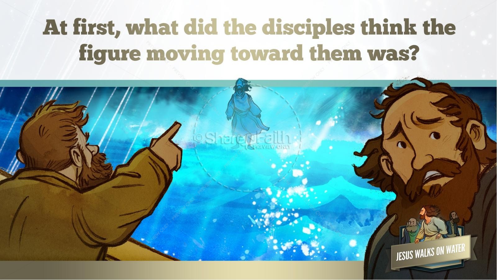 Jesus Walks On Water Kids Bible Story | slide 28