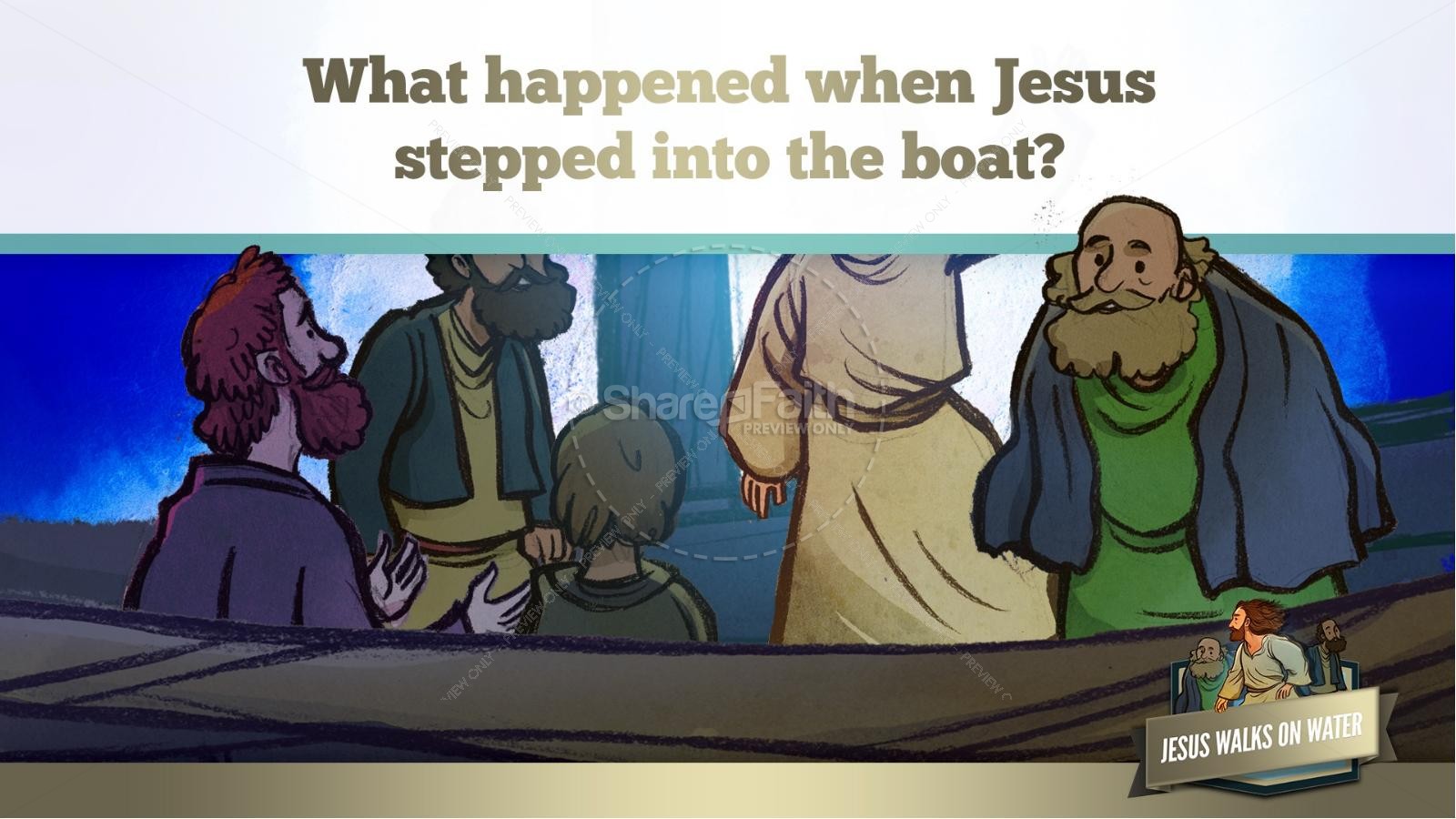 Jesus Walks On Water Kids Bible Story | slide 40