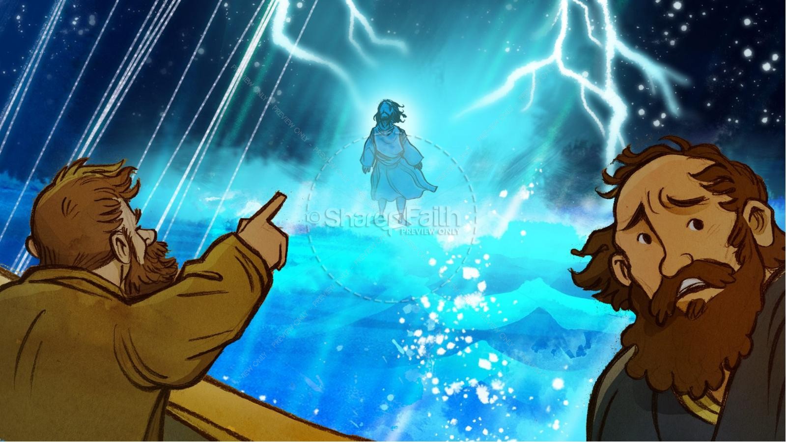 Jesus Walks On Water Kids Bible Story